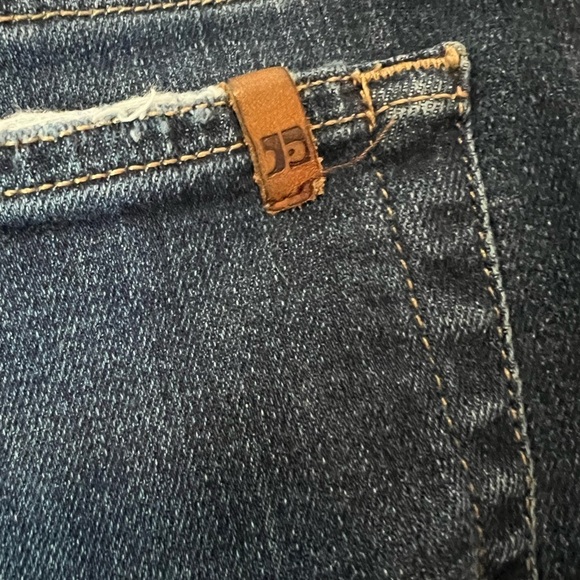 Joe's Jeans Dark Blue Jean Shorts size 26, distressed, raw hem EUC - Picture 4 of 7